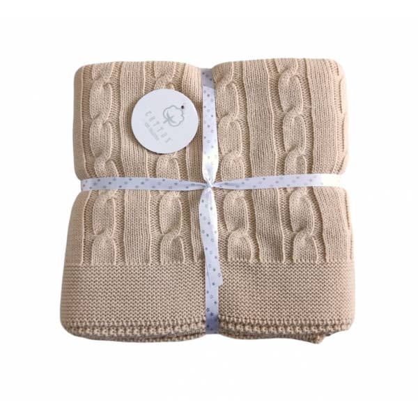 Babydecke mit Zopfmuster