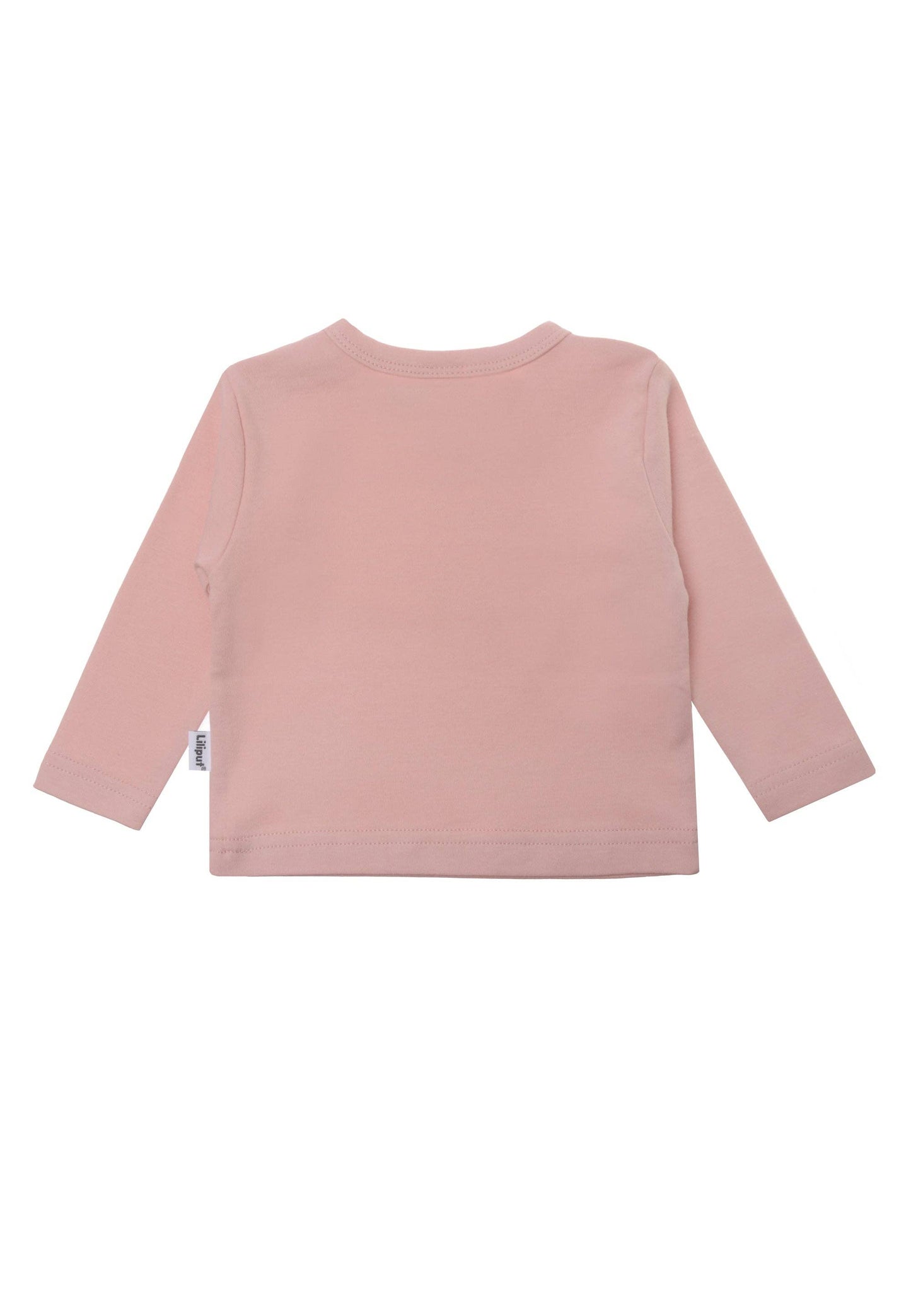 Langarmshirt in rosè mit Print Bär
