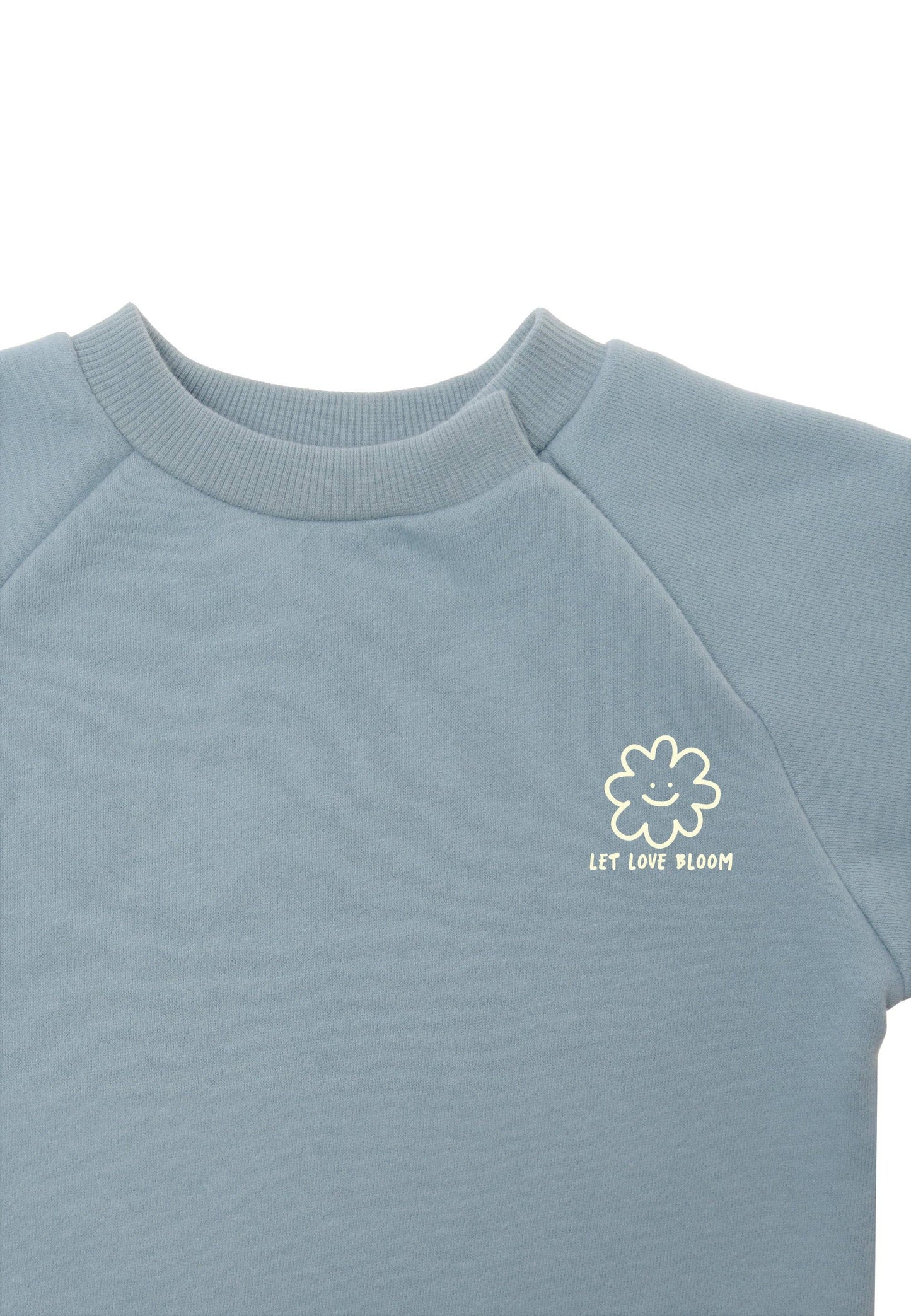 Love Bloom Sweatshirt hellblau Mini and Me Edition