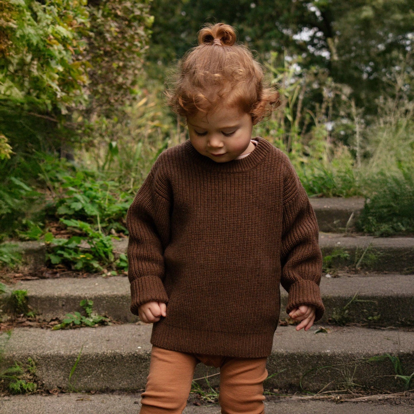 Gestrickter Baby-Pullover aus Merinowolle