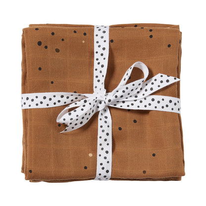 Musselindecke 2er Set -  120cm x 120cm