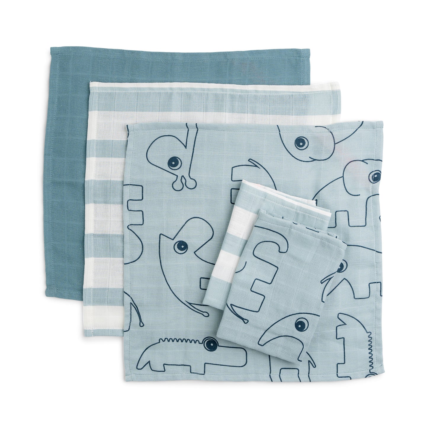 Musselintücher - 3er Pack - 70cm x 70cm
