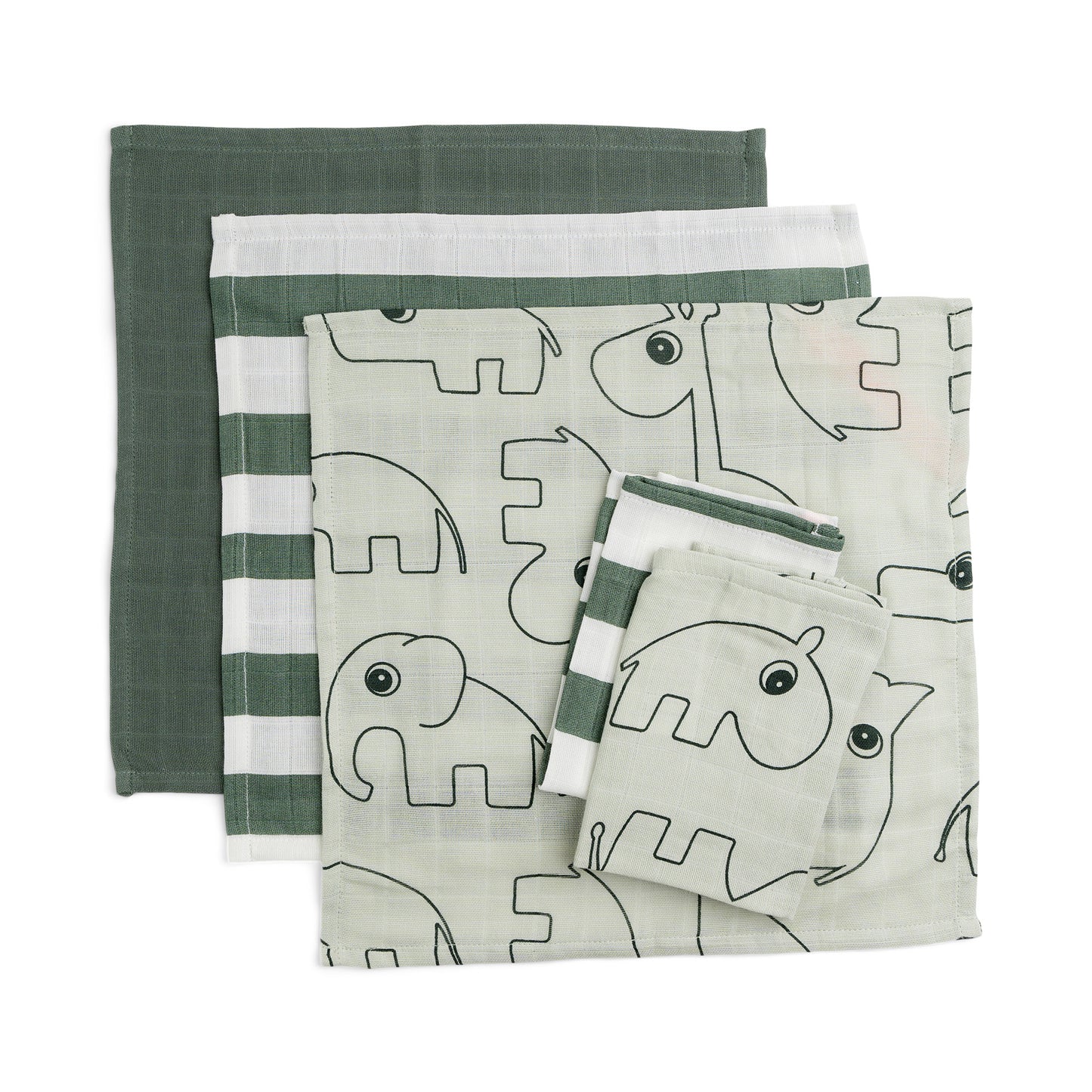 Musselintücher - 3er Pack - 70cm x 70cm