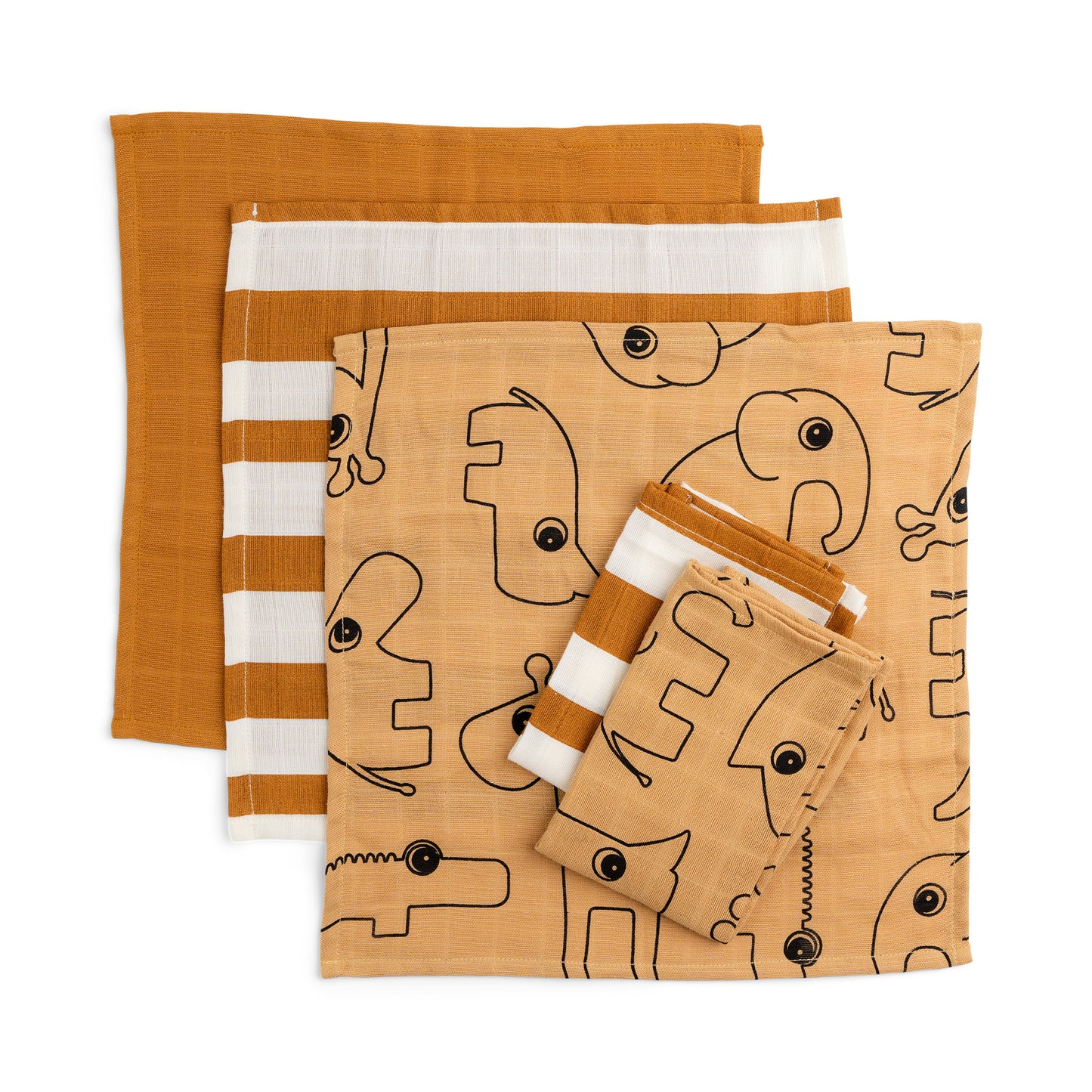 Musselintücher - 3er Pack - 70cm x 70cm