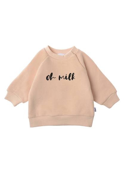 Sweatshirt in beige "oh milk"