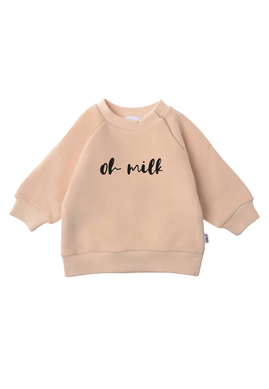 Sweatshirt in beige "oh milk"