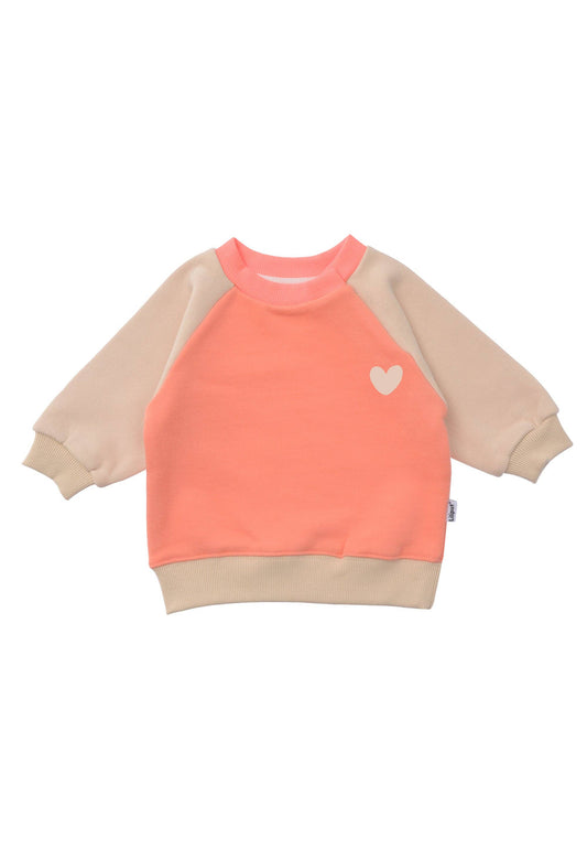 Sweatshirt in orange/beige "Herz"