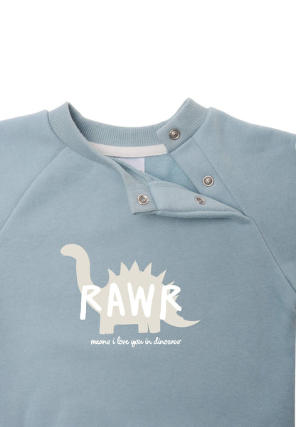 Sweatshirt in hellblau "Dinosaurier"