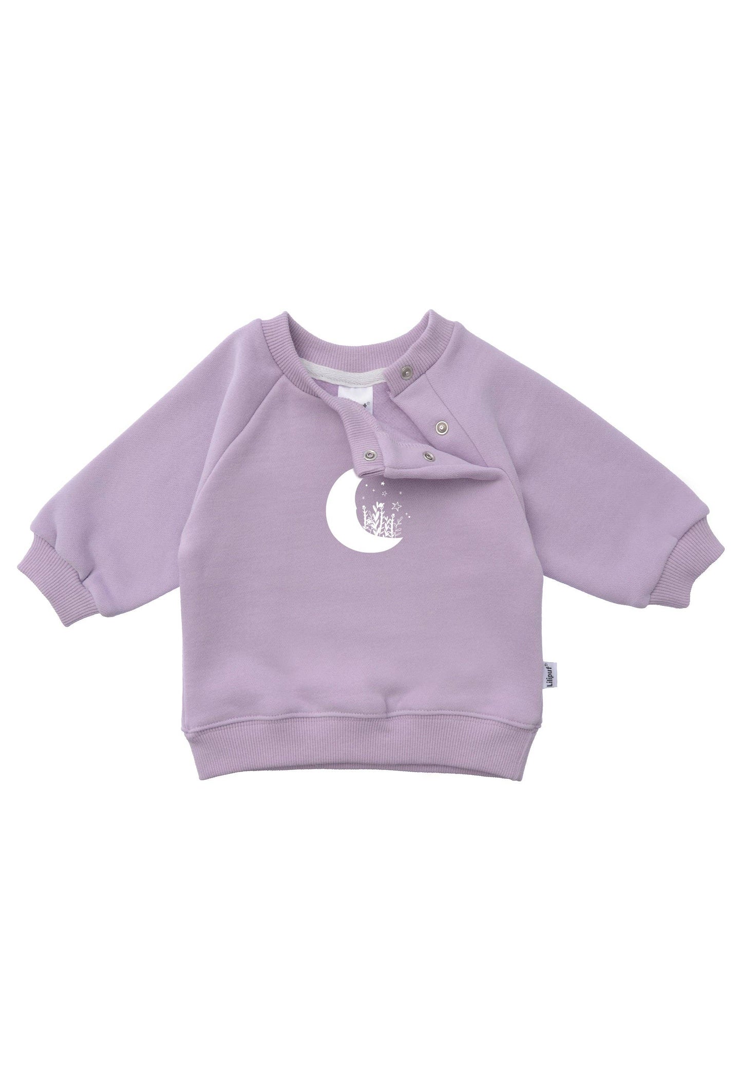 Sweatshirt in flieder mit Print "Mond"