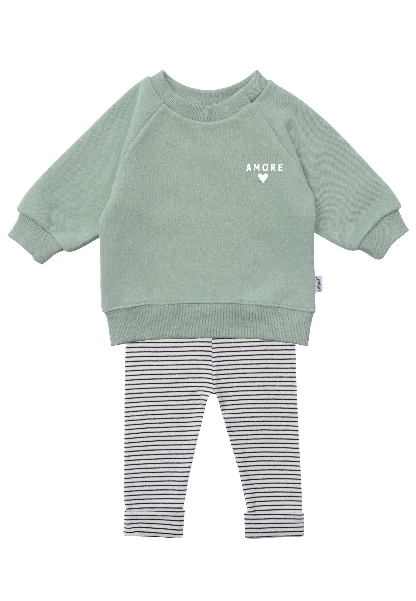 2tlg. Set mit Sweatshirt "amore" und Leggings