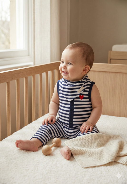 Jumpsuit mit passendem Halstuch