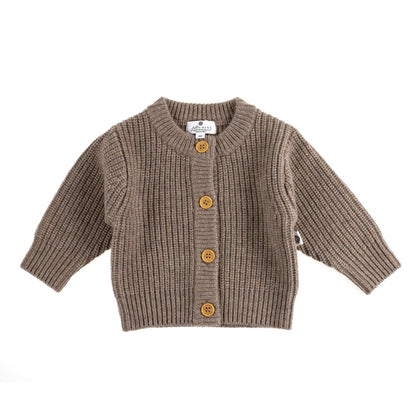 Gestrickte Babyjacke aus Merinowolle