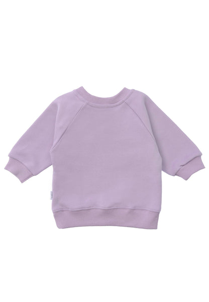 Sweatshirt in flieder mit Print "Mond"