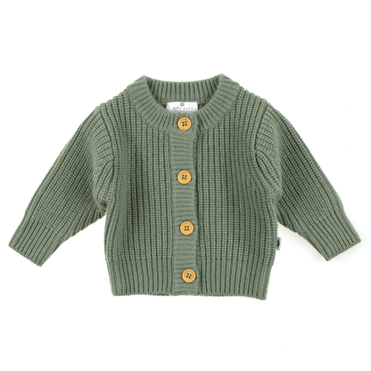 Gestrickte Babyjacke aus Merinowolle